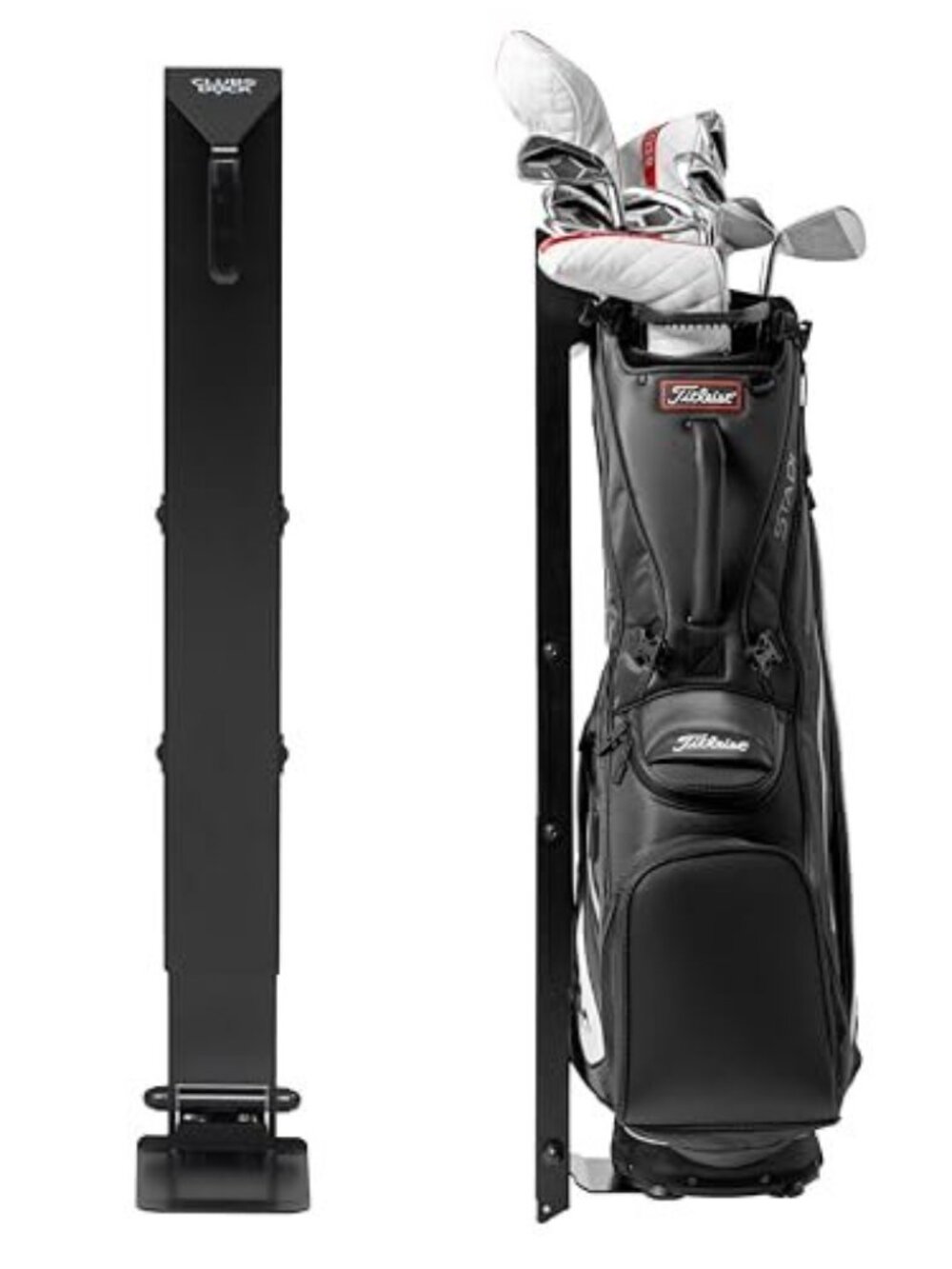 ClubsDock Wall Mount PRO Golf Bag Stand for Storage, Golf Storage Organizer for